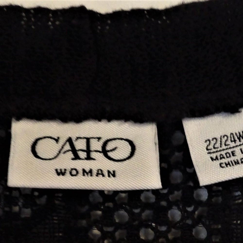 WOMEN'S BLACK SWEATER DUSTER - Picture 2 of 4